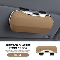 Automobilių akinių dėžutė Nešiojami automobiliniai akinių nuo saulės laikikliai vairavimo akinių laikiklyje Akinių dėklas saulės skydelis automobilio lęšių laikiklis smėlis
