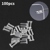 100Pcs/Set Frameless Glasses Rubber Double Plug Spare Buckle Non-slip Glasses Repair Accessories For Prescription Eyeglass Frame