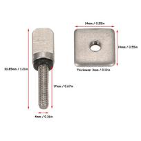Longboard Fin Screw Plate 3 Surfboard Longboard Sliding Fin Screw & Fin Plate Replacement Kit for Stand Up Paddle Body Board