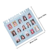 Photo Frame for School Years Growth Photos Tabletop Picture Frame Preserves Childhood Memories Home Office Decor Gift mėlyna