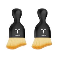 2pcs Car Interior Cleaning Tool Air Conditioner Air Outlet Cleaning Soft Brush For Tesla Model 3 Model X Y Roadster Performance