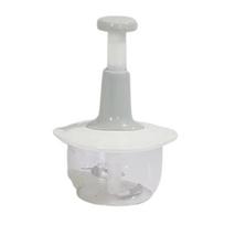 Multi-functional Vegetable Mincer Manual Press Plastic Special Ingredients Mixer Convenient Removable Garlic Mincing Machine (Grey,1.5L) pilka