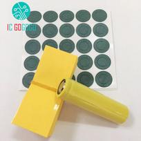 100pcs 21700 Battery Wrap Sleeve Heat Shrink Tube + 100pcs Barley Paper Rings Shrinkable Insulated Skin PVC FilmTape Cover Pipe geltona