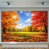 2D Vibrant Colorful Autumn Leaves Nature Backdrop Cloth 47.2x31.5inch/120*80cm