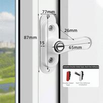 With Key Window Frame Lock Plastic Steel T-Lock Hardware Accessories Safety Locks  Home Security White 1