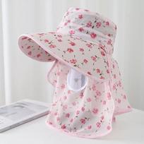 Wide Brim Face Hood Hat Mesh Breathable Sunscreen Hat Fashion Sun Hat  Summer