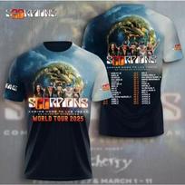 Rock Scorpions Band 3D Print T-Shirts Men Women Summer Short Sleeve T Shirt Hip Hop Casual Harajuku Y2K Tops Tees Men's Clothing S