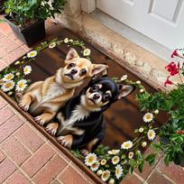 1Pcs Anti Fatigue Kitchen Rugs, Dog Print Waterproof Non-Slip Thick Cushioned Kitchen Mat Heavy Duty Comfort Standing Mat for Kitchen 40*60cm