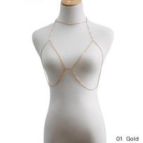 Fashion Sexy Pretty Women Bra Bikini Beach Harness Necklace Waist Belly Body Chain Jewelry