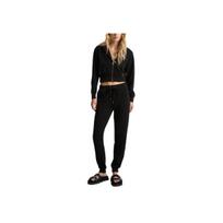Michael Kors Solid High-Waisted Drawstring Long Knit Joggers Women bottoms Black JR430J5BLL-001 XL