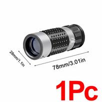 Pocket Sized 7x Monocular with Built-in Rangefinder Reticle High Power Mini Telescope for Golf Hunting Long Range Observation