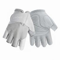 Lightweight Half Finger Gym Gloves Breathable Workout Gloves For Woman Non Slip Wear Resistant Thickened Weightlifting Cycling 1Pair