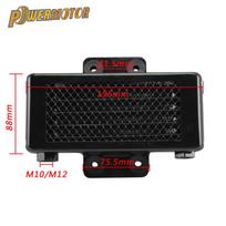 Motorcycle Oil Radiator Water Cooler Cooling Cooler M10 M12 Universal for Yamaha Monkey 125 ATV Honda Pit Bike Enduro Motocross Black m10 x 1.25