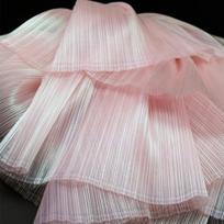 New DIY Mermaid Pleated Fabric 150CM Wide Fabric Designer Organza Fabric Bright Ruffled Gauze Costume Party Dress