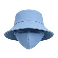 New With Mask Agricultural Work Hat Wide Brim Dust Mask Hat Fisherman Hat Protect Neck Anti-uv Tea Picking Cap Outdoor