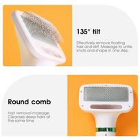 T02C!Pet Hair Dryer Withslicker Brush Grooming Tool Forpet Furry Drying Blower,Pet Grooming Essentials EU Plug