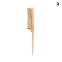 Natural Bamboo Wide-Tooth Hair Comb - Anti-Static Afro Fork Comb for Women