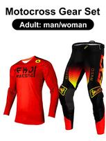 motocross gear set Enduro cross Jersey Pant Kits Racer Gear Set Off-road Mens Kits Women's mountain Downhill Motorcycle MX XL-36