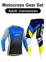 motocross gear set Enduro cross Jersey Pant Kits Racer Gear Set Off-road Mens Kits Women's mountain Downhill Motorcycle MX XL-36
