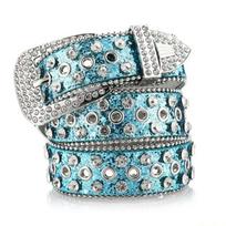Y2K Rhinestone Belts Spicy Girl Women Waistband Punk Rivet Belt  Women