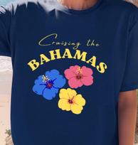 Bahamas Hibiscus Flowers T-shirt | Caribbean Vacation Tee, Sailing and Cruising S