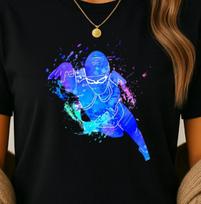 Watercolor Swimmer T-shirt | Sport Splash Design, Vibrant Swim Tee, Swim Team M