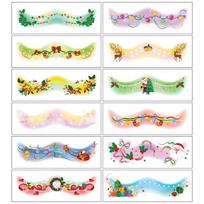 12pcs/set Waterproof Christmas Face Tattoo Long-lasting Cartoon Freckle Stickers Snowflake/Snowman Colorful Makeup Stamping