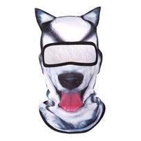 Funny 3D Animal Face Mask Polyester Fiber Sun Protector Animal with Ears Hats Soft Dog/Cat Ear Printed Sunscreen Masque