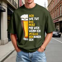 Men's Casual Short Sleeve Crew Neck T-Shirt Oktoberfest Beer Print Lightweight Comfortable Summer Tee for Everyday Wear M