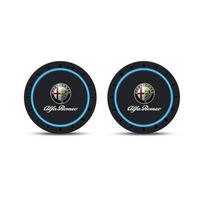 2Pcs Car Cup Holder Anti Slip Coasters Pads Auto Interior Accessories For Alfa Romeo Giulia 159 147 Stelvio Giulietta 156 GT 166 2PCS