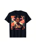 Black Asian Woman Wearing A Kimono Afro-Asian Art T-Shirt S