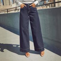 New Wide-leg Pants - High-waisted Long Denim Pants for Women S