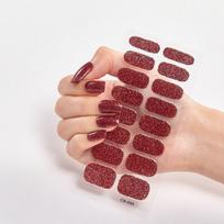 1Sheets Strips Gel Nail Stickers Glittering Sequins Gel Nail Polish Strips Simple Gel Full Nail Wraps for DIY NAil Art Making