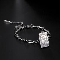 Lemegeton Tarot Kortos Arkana Pakabukas Romantiška Apyrankės Grandinėlė Apyrankės Moterims Vyrams Papuošalai Šventės Dovanos Aksesuarai black