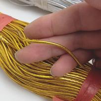 Auksinė ir sidabrinė elastinė viela (1mm-2mm) Virvutė etiketėms Gold wire 0.2cm 1kg 185m