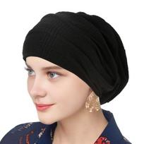 Moteriška kepurė Vienspalvė raukinių dizaino turbanas Lengva kvėpuojanti vienspalvė elastinė kepurė Lauko gatvės kasdieniam dėvėjimui beige
