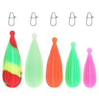 5pcs Glow in Dark Weighted Lure 5-16g Fishing Practice Plugs Luminous Casting Accuracy Improvement Training