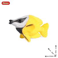 Oenux Sea Life Animals Model Action Figures Ocean Fish Sailfish Bass Grouper Salmon Aquarium Figurines PVC Educational Kids Toy