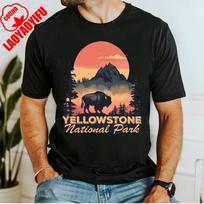 Yellowstone nacionalinio parko marškinėliai Yellowstone valstijos parko marškinėliai Yellowstone šeimos atostogų marškinėliai Atsitiktiniai kasdieniam dėvėjimui S