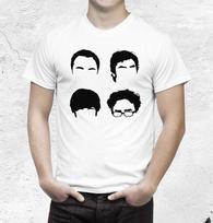 The Big Bang Theory faces tshirt 3XL