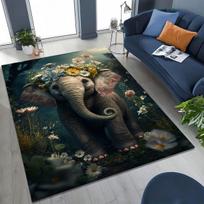 27 Style Wisdom Elephant Cartoon Rug for Bedroom Living Room Sofa Home Doormat Decor,Large Kids Play Non-slip Floor Mat Gift 40x60cm( 15x23in )