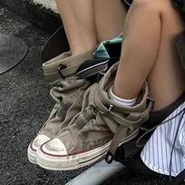 Fashion Women Canvas Sneakers Flats Designer Mid Calf Snow Boots Fashion Shoes Woman 2024 Trend New Winter Punk Chelsea Boots Lady Shoes 35