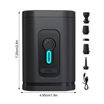 Rechargeable Air Pump Electric Balloon Blower Tire Inflator Inflatables Mini Vacuum Storage Bag Air Suction Pump With 5 Nozzles as show