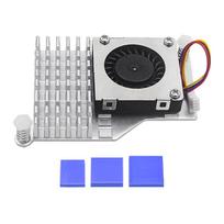 For Raspberry Pi 5 Active Cooler Official Fan Heatsink with Adjustable Speed Cooling Fan Metal Heatsink Radiator Fin Heatsink sidabras