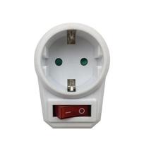 European Conversion Plug 1 to 1 Way Power Adapter Adaptor with Switch 16A AC250V Wall Socket balta