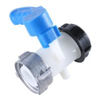 1000L IBC Tanks Container Outlet Control Valves DN40 62mm Coarse Thread IBC Water Tanks Butterfly Valves Switches Enduring 1