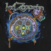 1990s Led Zeppelin Shield Black Men S-234XL T-shirt NG2793 Unisex T-Shirt XXXL