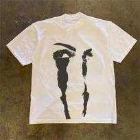 Fashion Brand Y2K American Eye Face Printed Male and Female Couples Small Design Sense Short-sleeved T-shirt Harajuku Gothic S