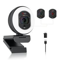 Angetube 4K Webcam for Megapixel Ultra HD 1080P Adjustable Ring Privacy TOF USB A USB C Plug for for Remote and Compatible with and PC, 8.3 60FPS,