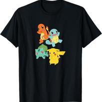Pokémon - Pikachu Bulbasaur Squirtle Charmander T-Shirt S